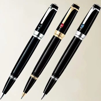 Роскошная ручка-роллер серии MB Bohemia с блестящим бриллиантовым зажимом для канцелярских принадлежностей, подарочные шариковые ручки из черной смолы с серийным номером