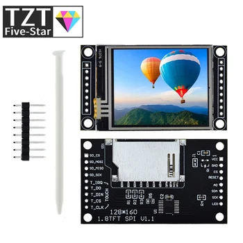 1,8-Дюймовый TFT ЖК-Модуль Модуль ЖК-экрана с Сенсорным Экраном SPI Serial 51 Драйвер 4 IO ST7735S Драйвер TFT Разрешение 128* 160 Для Arduino