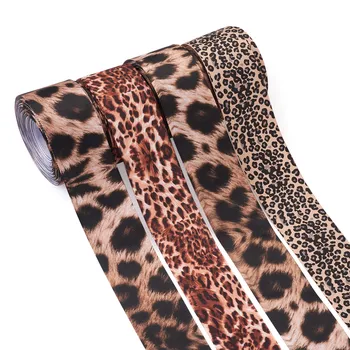 1 комплект 25/38/40 мм разноцветных лент в крупный рубчик с леопардовым принтом для повязок Шкатулки для ювелирных изделий DIY Аксессуары для подарочной упаковки для вечеринок