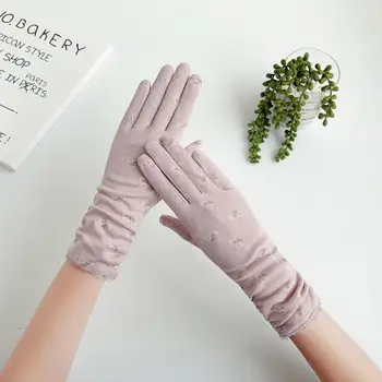 1 пара модных приталенных женских дышащих перчаток с цветочным принтом, защищающих от ультрафиолета, аксессуары для велоспорта, избавляющие перчатки, Избавляющие перчатки