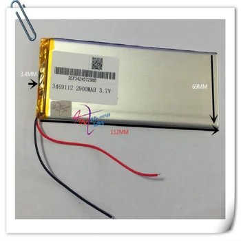 10 шт 3,7 В 2900 мАч 3469112 3570110 Литий-полимерная Аккумуляторная батарея Для DIY GPS Power bank Планшетный ПК MID PAD Электронные Книги