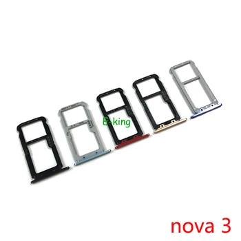 10 шт. для Huawei Nova 3 3e слот для sim-карты, держатель лотка, гнездо для чтения sim-карт