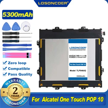 100% Оригинальный Аккумулятор для планшета LOSONCOER 5300 мАч TLP046A2 для Alcatel One Touch POP 10/One Touch POP 10 (9.6) OT-P360X
