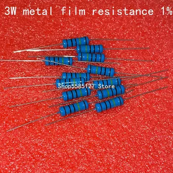 10ШТ 3 ВТ Металлический пленочный резистор 3 Вт 1% 0R - 2.2М 0 2.2 10 100 120 150 220 270 330 390 470 1K 2.2K 4.7K 10K 15K 100K 470K 1 М Ом