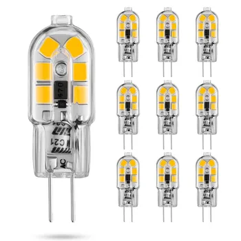 10шт мини-светодиодная лампа G4 AC 220V AC DC 12V Светодиодная лампа SMD2835 Прожекторная люстра Освещение Заменить 20 Вт галогенную лампу для дома