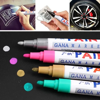 12 цветов перманентной краски, маркер-ручка для CD, автомобильная мотоциклетная шина, водонепроницаемая 3,0 мм, 1 шт.