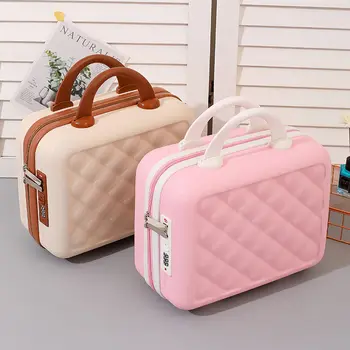 14-дюймовая косметичка, багаж, дорожный портативный чемодан для макияжа, дорожная сумка для хранения большой емкости с кодовым замком Q41