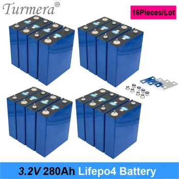 16 Шт 3,2 В 280Ah Lifepo4 Батарея 12 В 24 В 280AH Аккумуляторная Батарея для Электромобиля RV Система Хранения Солнечной Энергии NoTax