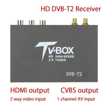 160 км/ч Высокоскоростной T338B H.264 HD DVB-T2 Автомобильный Цифровой ТВ-Тюнер DVB-T MPEG-4 Мобильный ТВ-Бокс-Ресивер с Двойной Усилительной Антенной