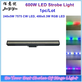 1x LED 600W LED Strobe Light Bar Light 240x5w CW + 480x0.3w RGB LED Сильная Вспышка Для Вечеринки, Дискотеки, DJ, Свадьбы, Рождества, KTV