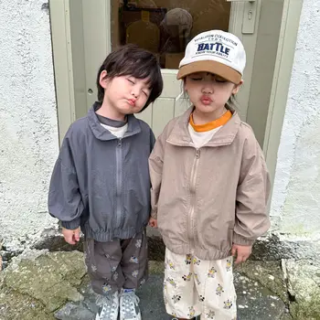 2023 Весна Новая Легкая Роскошная модная детская куртка Удобная и повседневная Корейская версия для мальчиков Свободный Топ Бутик Одежды