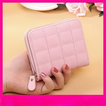 2023 Корейский Мини-кошелек, Женская сумка на короткой молнии, Симпатичный Студенческий кошелек с вышивкой, Женский кошелек