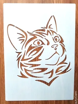 21 * 29 см Шаблон Cat для рисования графики Трафареты 