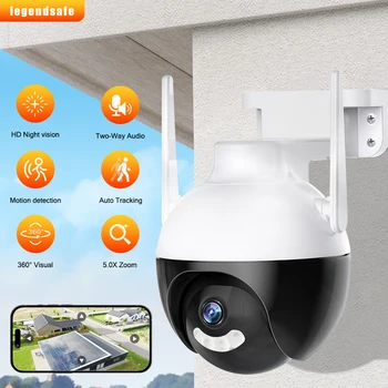 2K 4MP WiFi PTZ IP-Камера Ai Human Detection Видеонаблюдение Наружное Цветное Ночное Видение CCTV Security Protection HD Cam ICSEE