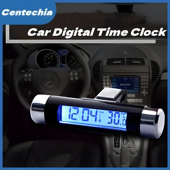 2в1 Автомобильный термометр для выпуска воздуха, электронные часы, термометр, светодиодный дисплей времени, цифровые часы, дисплей температуры, автомобильная поставка