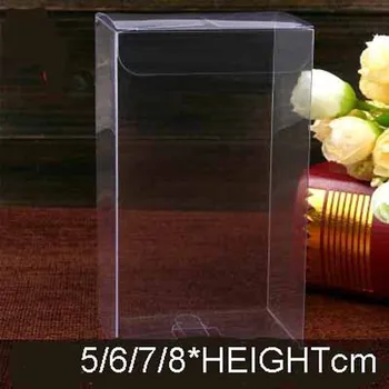 5 шт. /лот прозрачная подарочная коробка прозрачная коробка для рукоделия из ПВХ /конфет / свадебных сувениров / ювелирных изделий / фирменная упаковка прямоугольная коробка из пвх