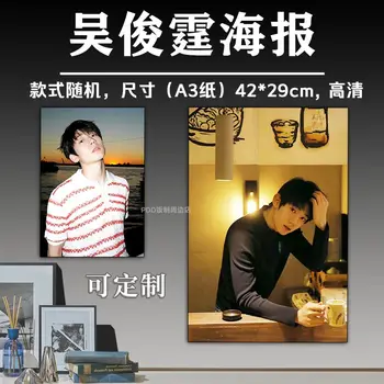5шт плаката формата Fanmade Wu Junting A3, отправленного случайным образом Junting Wu
