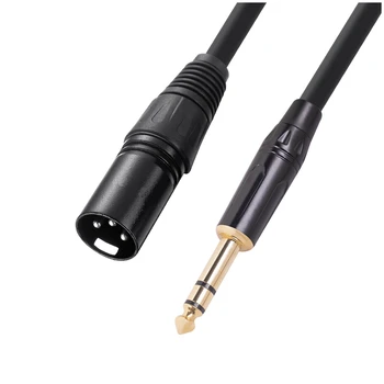 6,35 Мм 1/4 дюйма Аудио Стерео микрофонный кабель от штекера к штекеру XLR - Кабель для микрофона сбалансированного динамика от штекера к штекеру XLR, 3 метра