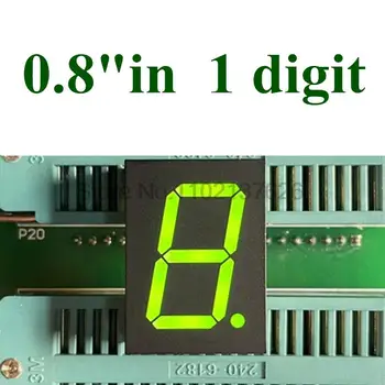7-сегментный Зеленый светодиодный дисплей 27.7*20*8.5 ММ трубка Nixie 0,8 дюйма 1-битная цифровая трубка Пластик Металлический Общий анод