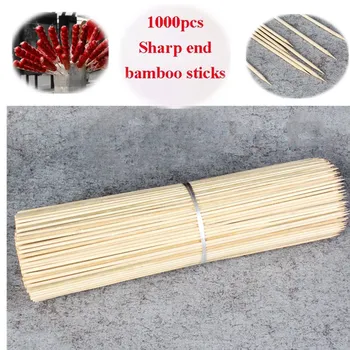 800шт Бамбуковые шпажки 45см*4,5 мм для барбекю, Шашлык, палочки для гриля, Торнадо, картофельные ястребки в сахарной глазури на палочке, деревянные шпажки