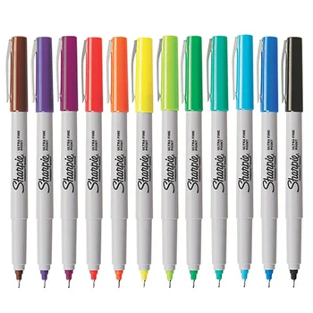 9 цветных маркеров, 0,5 мм Ручка с иглой, водонепроницаемый маркер для рисования, не содержащий пыли, Школьные канцелярские принадлежности для письма, принадлежности для фломастеров