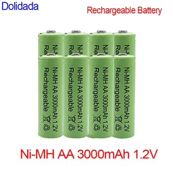 AA 1,2 В 3000 мАч Перезаряжаемые Предварительно заряженные никель-металлогидридные батарейки для детской Игрушечной камеры, микрофона, электроинструментов, многоцелевых батареек типа АА