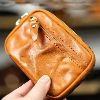 AETOO Новая кожаная мужская сумка для поездок на работу, портативная сумка для хранения, прогулочная сумка, кошелек для карт, маленькая сумка