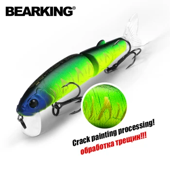 Bearking 2023 Гольянные Приманки 11 см 14 г Профессиональные Черные или Белые Крючки рыбалка Pesca для Пики и окуня Military Fish