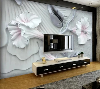 beibehang papel de parede Обои на заказ 3D фреска цветная резьба красивый фон стены гостиная спальня гостиничные обои