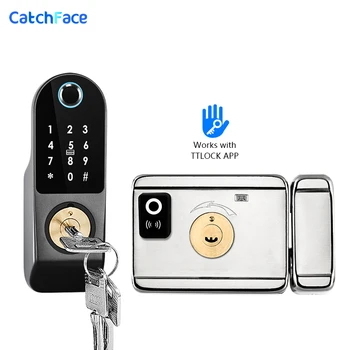 Bluetooth Smart Lock, двусторонний замок отпечатков пальцев, Водонепроницаемый домашний замок безопасности, цифровая клавиатура, RFID-замок без ключа
