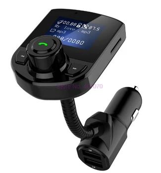 DHL или FedEx 50 шт. новый Автомобильный FM-передатчик Bluetooth 3.1A Автомобильное зарядное устройство USB Порт AUX ЖК-дисплей Mp3-плеер Телефон Громкой Связи bt52