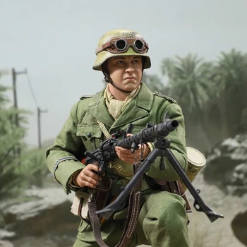 Did D80158 1/6 Солдат-Мужчина Североафриканских Сил Обороны MG34 Пулеметчик Полный Набор 12 