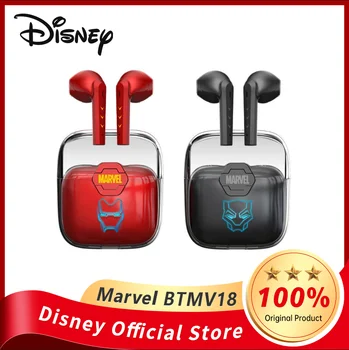 Disney BTMV18 Iron Man Wireless TWS Bluetooth Наушники, шумоподавляющая гарнитура, спортивные наушники, водонепроницаемые с микрофоном