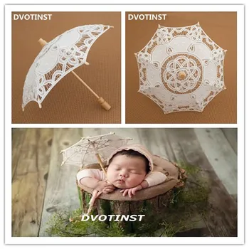 Dvotinst Реквизит для Фотосъемки новорожденных Белый Кружевной Зонтик Аксессуары для Фотосессии Младенцев Для студийной съемки Реквизит для Фотосессии Подарок для душа
