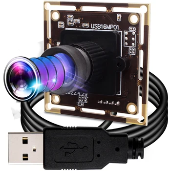 ELP IMX298 Сенсор 16MP 4656x3496 Высокого Разрешения USB 2.0 Модуль Камеры UVC OTG Бесплатный Драйвер С Широкоугольным Объективом