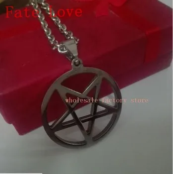 Fate Love Лот из 5шт пентаграмма из нержавеющей стали, сатанинский символ, кулон для поклонения сатане, мужское женское ожерелье 24 