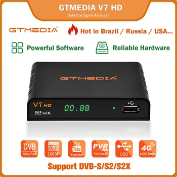 GTMEDIA V7 HD Спутниковый Ресивер Подлинный Декодер USB Wifi Поддержка DVB-S/S2/S2X AVS + BISS Auto Roll Full PowerVu VCM/ACM Официальный