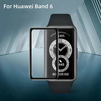HD-защитная пленка для экрана Huawei Band 7, черная пленка из мягкого стекловолокна PMMA + PC, защитная пленка для часов, чехол для Huawei Band 6