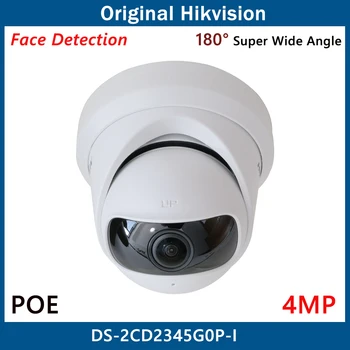 Hikvision 4-Мегапиксельная Сверхширокоугольная IP-камера 180 ° С поддержкой интеллектуального распознавания лиц 256G Card Security Protection Camera DS-2CD2345G0P-I