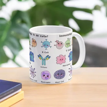 Immunology is so Cute Версия 2 Кофейная кружка Чашки для эспрессо Забавные кофейные чашки Кружки для чая Чайные чашки