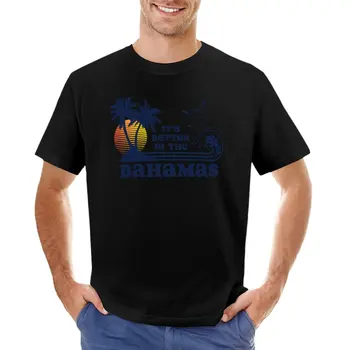 It's Better in the Bahamas Винтажная футболка 80-х 70-х, Короткая футболка, футболка оверсайз, мужские графические футболки в стиле хип-хоп