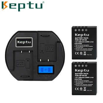 KEPTU 1200 мАч NP-W126 NP W126 Батарея + ЖК-дисплей Двойное Зарядное Устройство для Fuji Fujifilm X-Pro1 XPro1 X-T1 XT1, HS30EXR, HS33EXR X PRO1