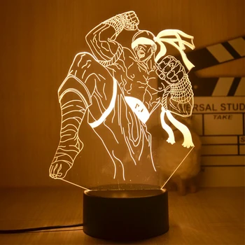 League Of Legends Lee Sin 3D Светодиодный ночник для детской аниме-игры, прикроватная иллюзионная лампа для детского декора на День рождения, подарок другу