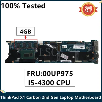 LSC Отремонтированная Материнская Плата Для ноутбука Lenovo ThinkPad X1 Carbon 2-го Поколения 20A7 20A8 I5-4300 CPU 4GB 00UP975 00HN765