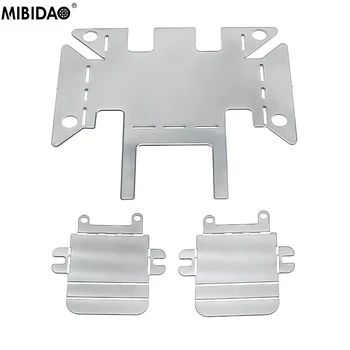 MIBIDAO 3шт Броневая пластина шасси для защиты оси из нержавеющей стали для гусеничного радиоуправляемого автомобиля 1/18 TRX-4M Bronco Defender