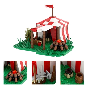 MOC5046 Medieval Campsite Creative Series Building Block, собранные своими руками Обучающие 3D-игрушки из мелких частиц, Подарки для детей и взрослых