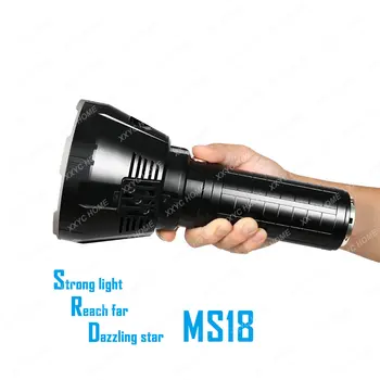 MS18 Мощный прожекторный фонарик 100000 люмен Cree XHP70.2 светодиодный перезаряжаемый профессиональный фонарик, подходящий для кемпинга