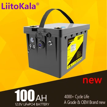 NewLiitoKala 12V 100ah 120ah Lifepo4 Аккумуляторная батарея Power Bank 12V RV для зарядки на открытом воздухе/выход 5V / 12V