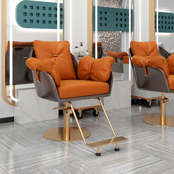 Nordic Hair Salon Специальные Парикмахерские кресла Легкое Роскошное парикмахерское кресло со спинкой Кресло для парикмахерской Модное кресло для стрижки волос