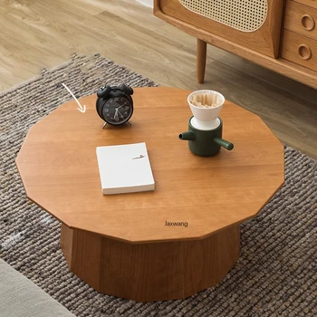 Nordic Tables приставной столик из массива дерева круглый японский импортный журнальный столик из вишневого дерева для гостиной Простой угловой шкаф